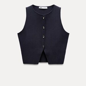 SOLD Zara Button Knit Vest Top